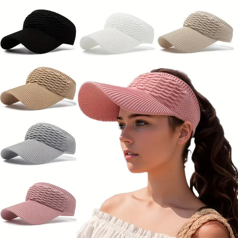 Casual Elastic Knitted Cap  For Outdoor Sports And Sun Protection